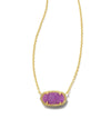 Elisa Necklace Gold Mulberry Drusy