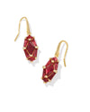 Lindy Rae Lee Drop Earrings Gold Red Crystal