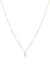 Gold Chain with Thin Gold Rhinestone Cross 16"-18" Necklace