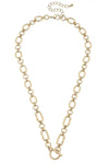 Sasha Toggle Front Charm Necklace Base in Shiny Gold