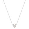 Silver Puffy Heart Charm on 16&quot;-18&quot; Necklace