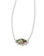 Genevieve Pendant Necklace Silver Abalone