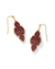 Abbie Pave Drop Earrings Gold Cranberry Illusion