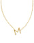 Pearl Letter M Gold Pendant Necklace