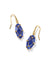 Lindy Rae Lee Drop Earrings Gold Blue Crystal