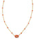 Mini Elisa Enamel Necklace Gold Orange Magnesite