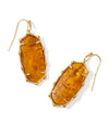 Elle Marbled Amber Illusion Drop Earrings