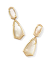 Camry Drop Earrings Gold Natural Mother of Pearl