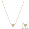 Water Resistant Gold Heart on Chain 16&quot;-18&quot; Necklace