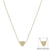 Water Resistant Gold Heart on Chain 16"-18" Necklace