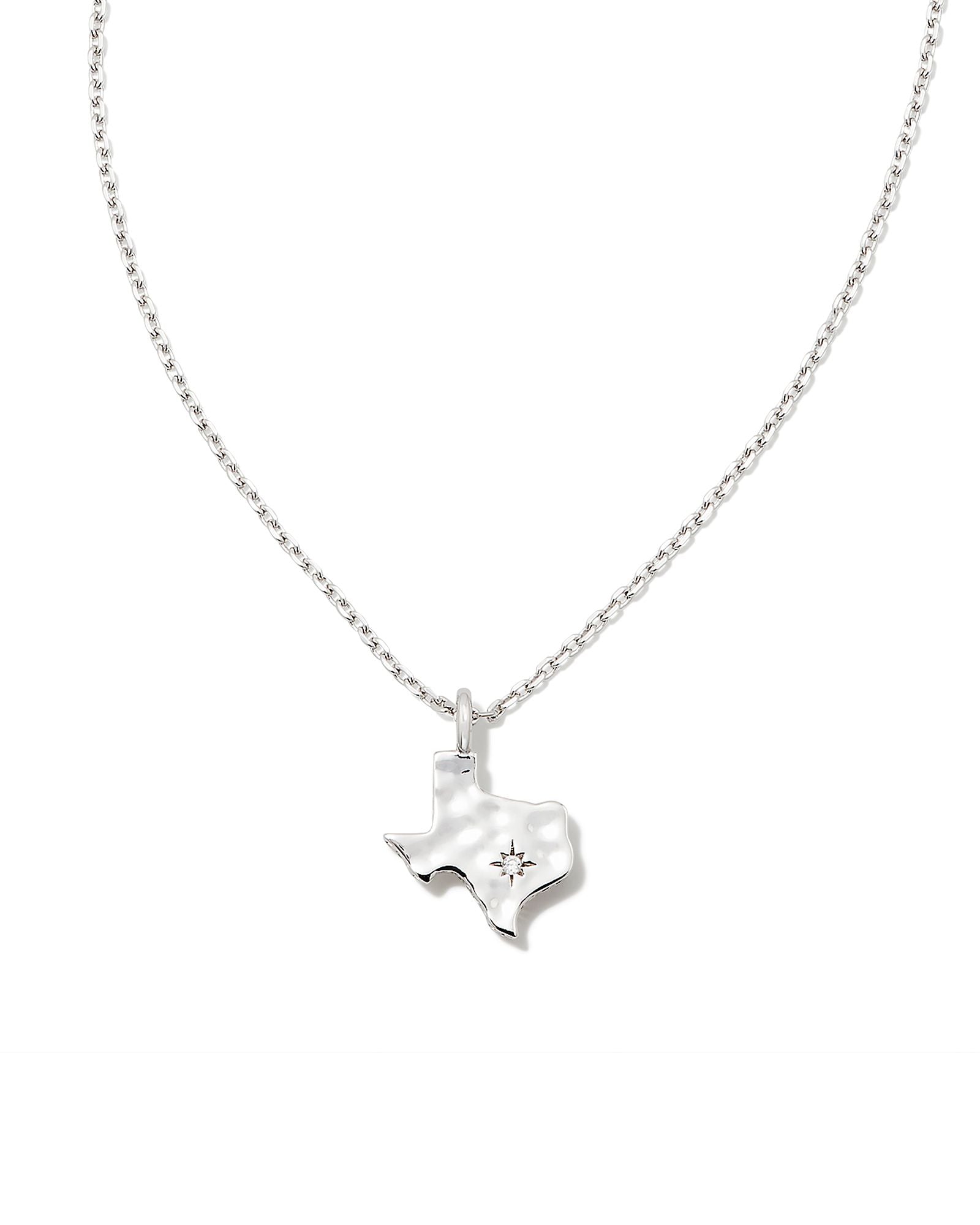 Silver Texas Pendant Necklace