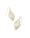 Abbie Drop Earrings In Gold Ivory Mother of Pearl