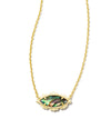 Genevieve Pendant Necklace Gold Abalone