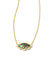 Genevieve Pendant Necklace Gold Abalone