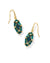 Lindy Rae Lee Drop Earrings Gold Green Crystal