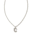 Crystal Letter C Silver Pendant Necklace