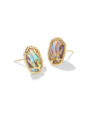 Daphne Gold Abalone Stud Earrings