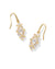 Lindy Rae Lee Drop Earrings Gold White Crystal