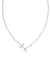 Pearl Letter T Silver Pendant Necklace