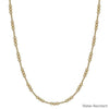 Gold Water Resistant 3mm and 4mm Beaded 16&quot;-18&quot; Necklace