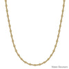 Water Resistant 4mm &amp; 2mm Gold Beaded Necklace