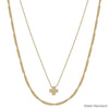 Water Resistant Gold Bead Chain with Cross 16&quot;-18&quot; Necklace