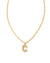 Crystal Letter C Gold Pendant Necklace