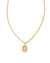 Crystal Letter G Gold Pendant Necklace