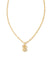 Crystal Letter S Gold Pendant Necklace