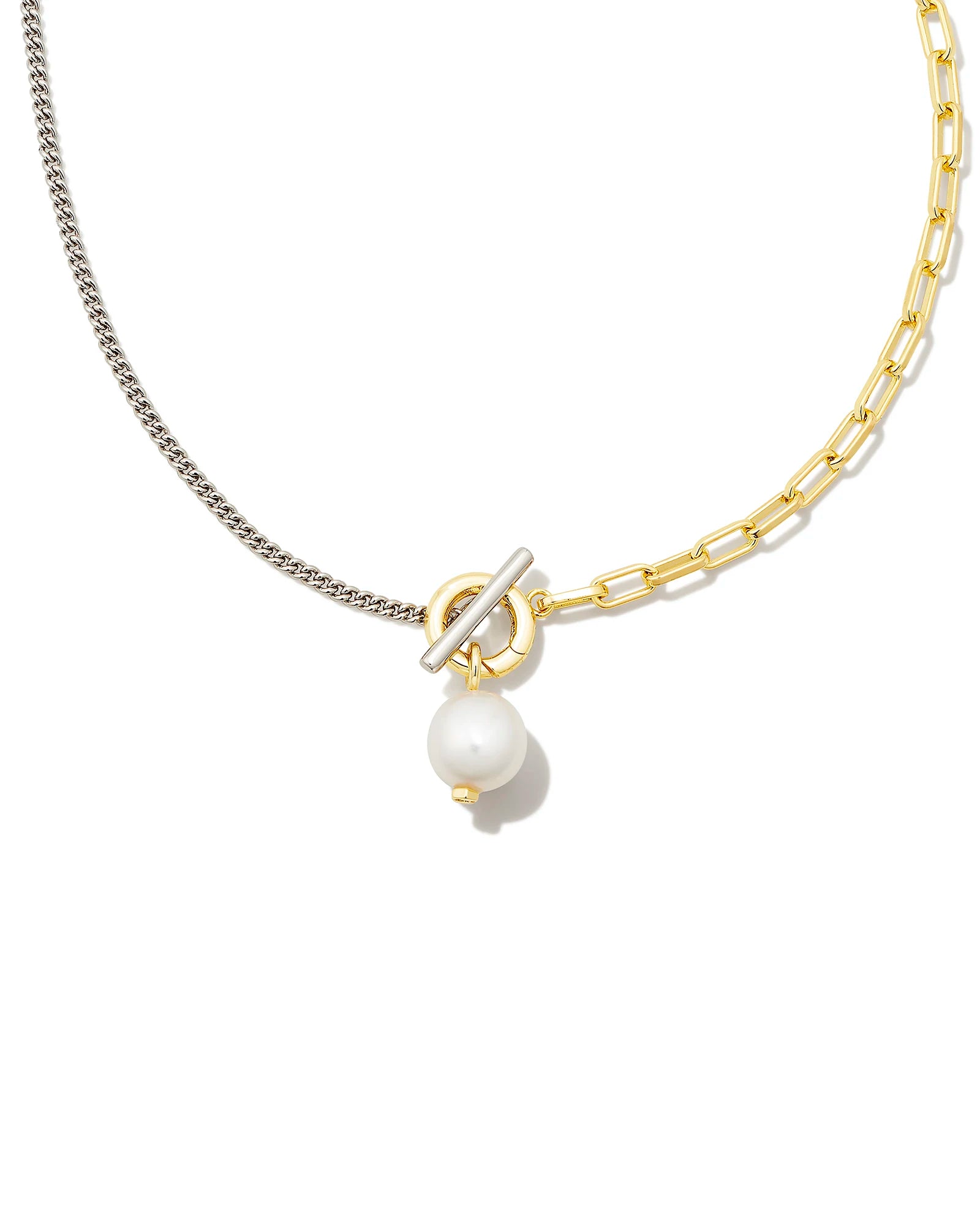 Leighton Convertible Mixed Metal Pearl Chain Necklace