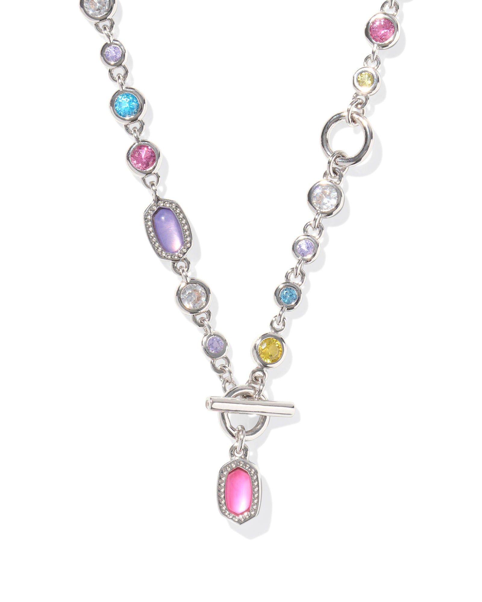 Mini Elisa Silver Abbie Strand Necklace Multi Mix