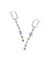 Mini Elisa Silver Abbie Huggie Earrings Multi Mix