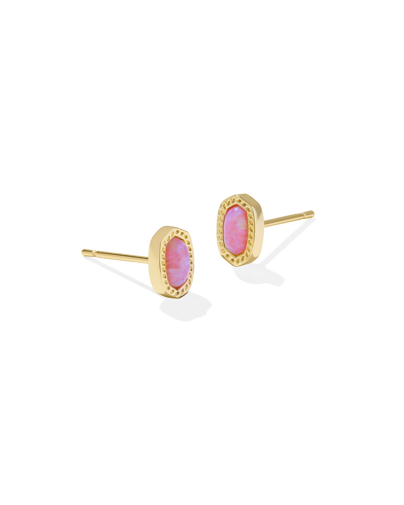 Mini Ellie Gold Carnation Opal Stud Earrings