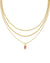 Mini Elisa Triple Strand Necklace Gold Azalea Illusion