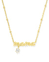Mama Gold Crystal Pendant Necklace
