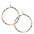 Multi Colored Hoop Beaded Earrings