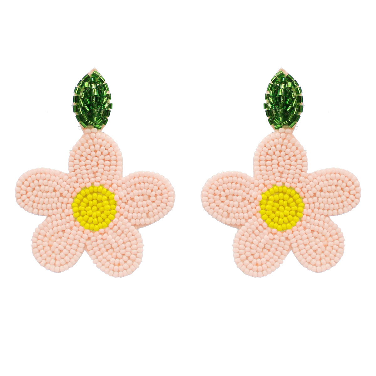 Flower Beaded Earrings