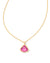 Kendall Pendant Necklace Gold Iridescent Orchid Illusion