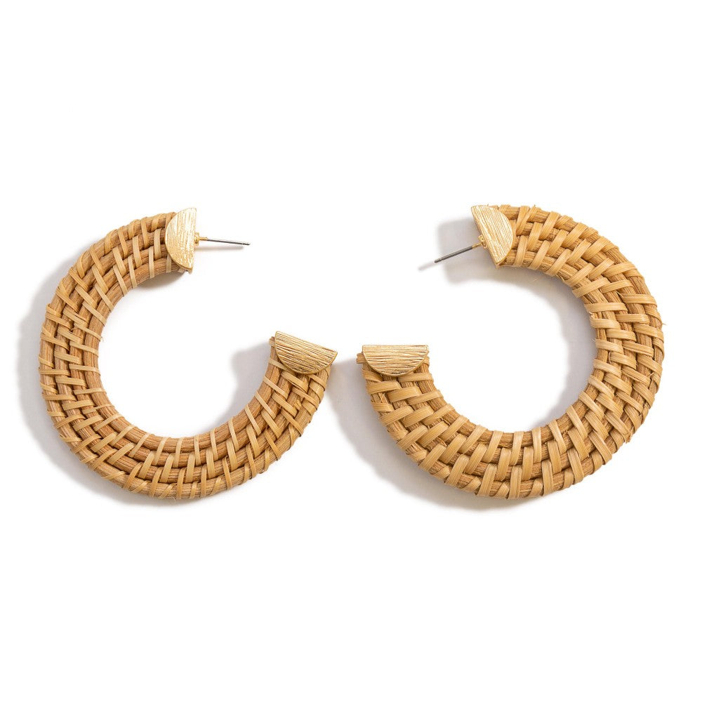 Raffia Hoop Earrings