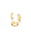 Parker Ear Cuff Set Gold White Crystal