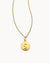 Letter S Coin Charm Necklace 18k Gold Vermeil