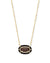 Threaded Elisa Pendant Necklace Gold Black Cat's Eye