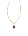 Piper Pendant Necklace Gold Blue Lapis