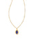 Piper Pendant Necklace Gold Blue Lapis