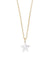 Carved Jae Star Long Necklace Gold Ivory Mother Of Pearl