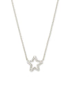 Jae Star Crystal Pendant Necklace Rhodium White Crystal