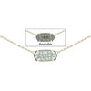 Linen Reversible Hex Short Chain Necklace (14K Gold)