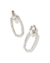 Danielle Silver Crystal Link Earrings