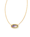 Elisa Pendant Necklace Gold Lilac Abalone