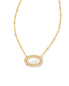 Pearl Beaded Elisa Necklace Gold Ivory Mother Of Pearl